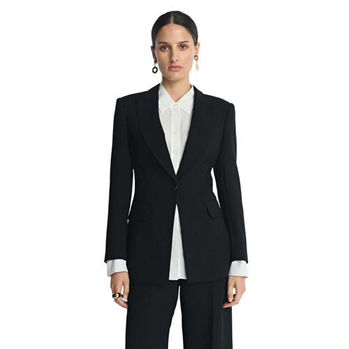 Veronika Maine Double Weave Single Breasted Blazer